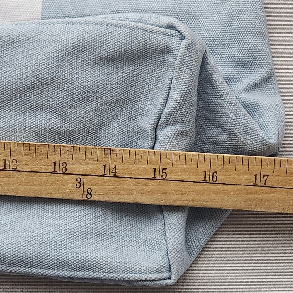 UGG Canvas Tote Bag Light Blue White Striped Palm Tree Beach Travel Bag‎ Large - Picture 6 of 7